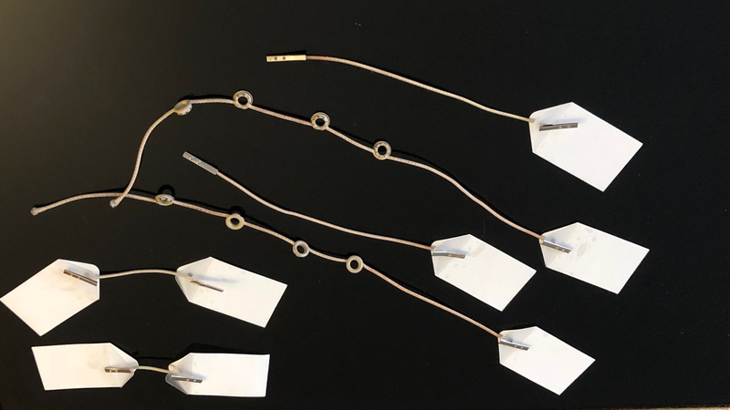 Mark Traynor Miracle Face & Neck Lift kit: Neck tape (bottom left); forehead and crow’s-feet tape (right).
